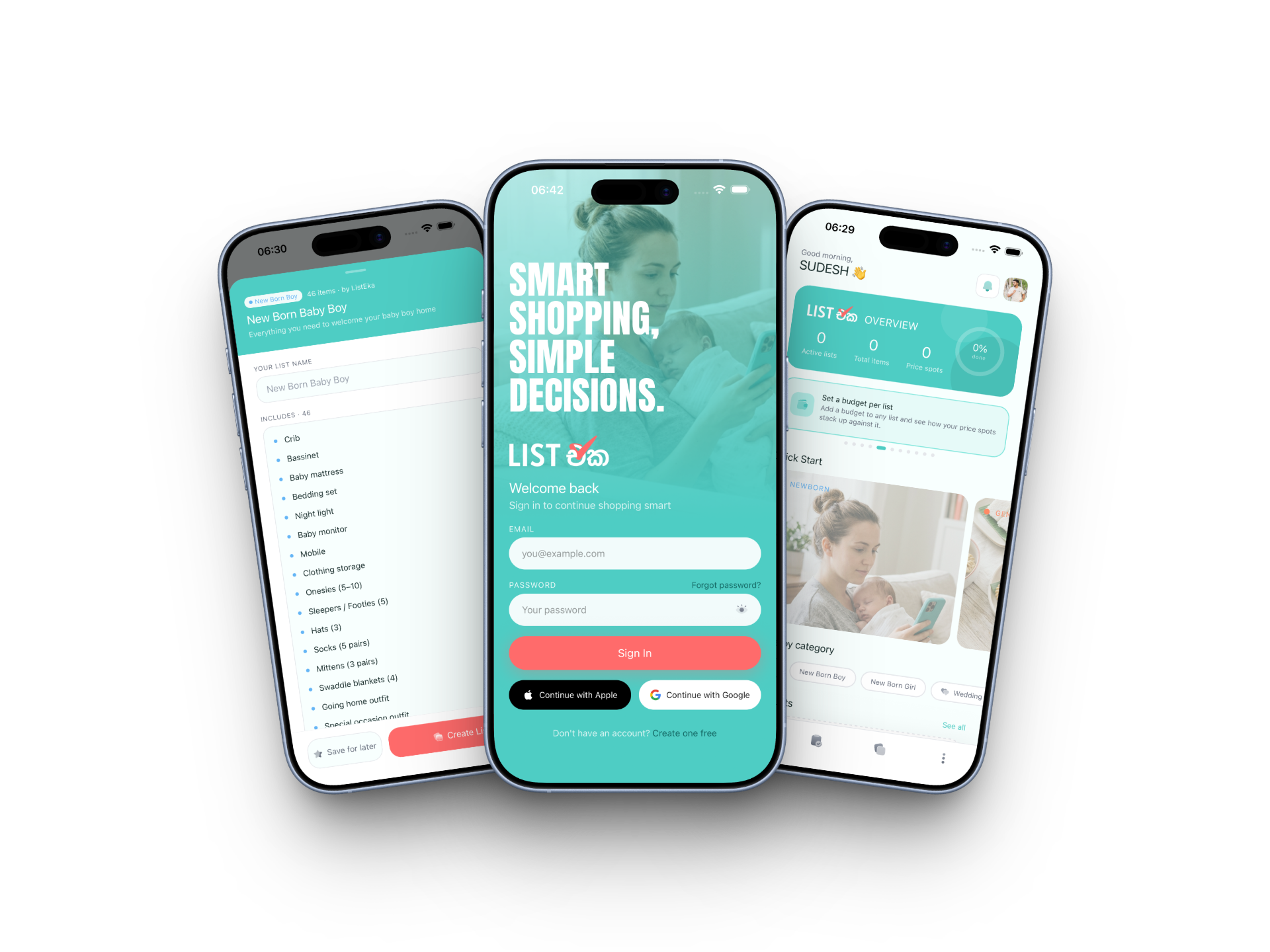 Listeka app on iPhone